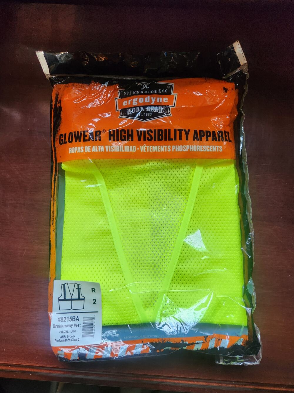 Ergodyne GloWear 8215BA Breakaway Safety Vest 2XL/3XL Lime ANSI Type R Class 2